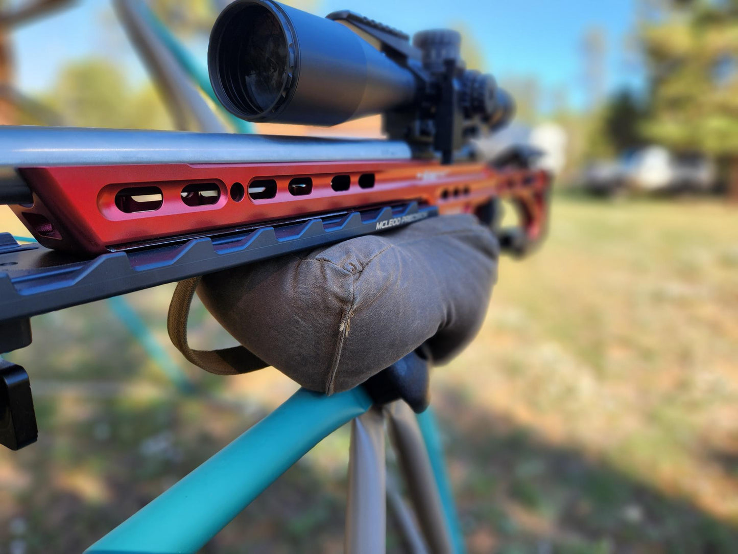 Picture of the Pro-Plate showing features while attached to rifle