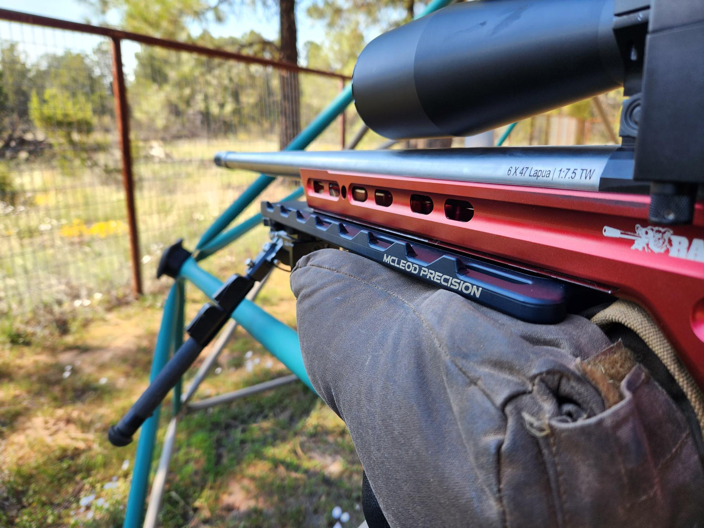 Picture of the Pro-Plate showing features while attached to rifle