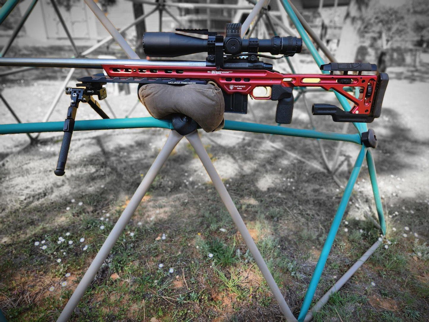 Picture of the Pro-Plate showing features while attached to rifle