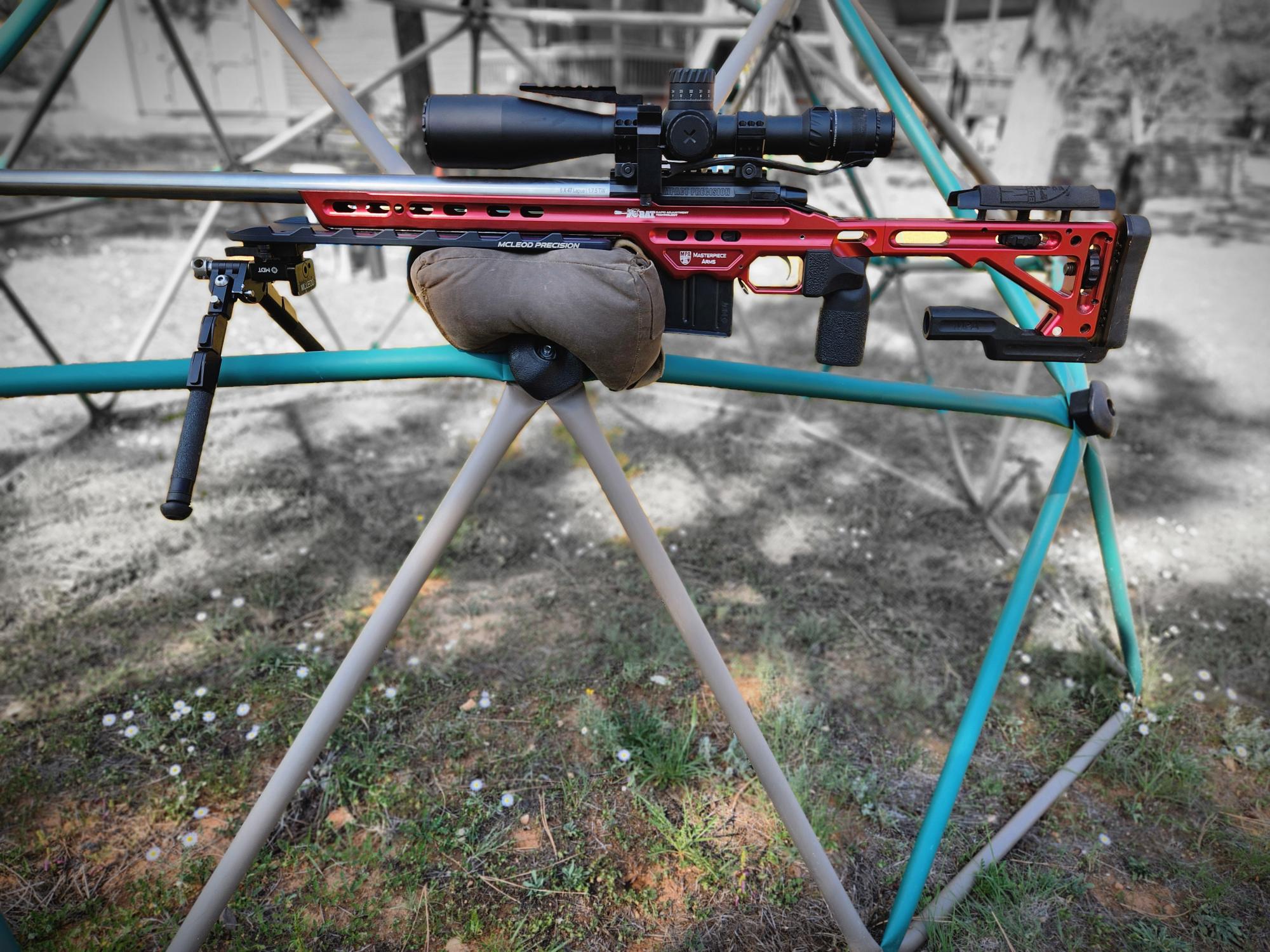 Picture of the Pro-Plate showing features while attached to rifle
