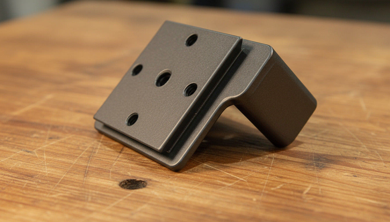 Bottom view of Kestrel mount showing dual ARCA