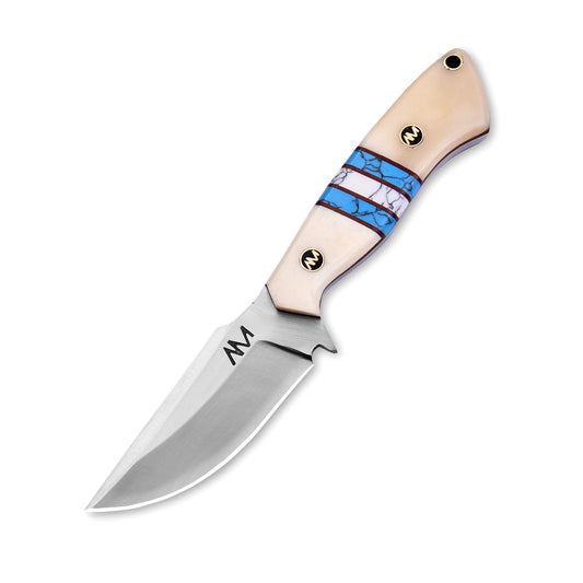 Knife with a decorative handle on a white background
