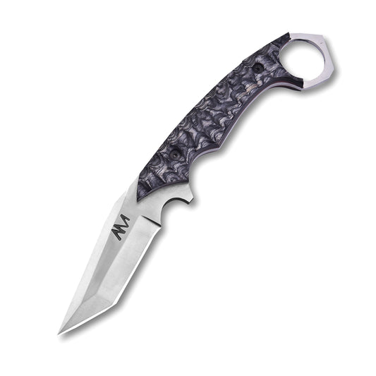 Knife with a decorative handle on a white background
